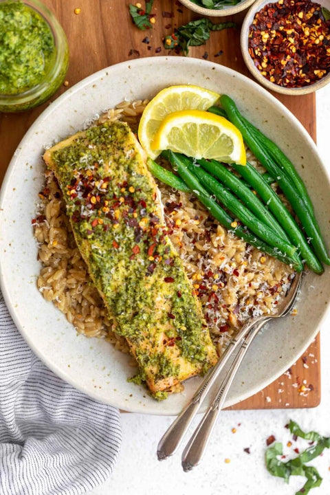 WILD- CAUGHT PESTO SALMON