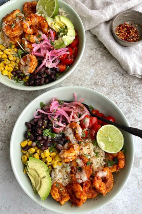 WILD-CAUGHT SHRIMP BURRITO BOWL