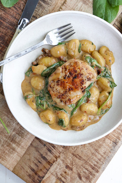 ORGANIC CREAMY GARLIC CHICKEN GNOCCHI