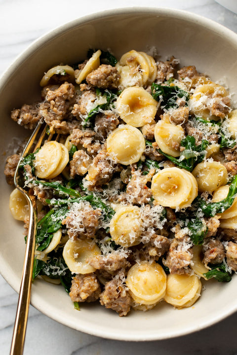 ITALIAN TURKEY AND SPINACH ORECCHIETTE