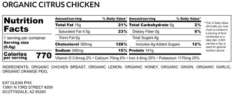 ORGANIC GRILLED CITRUS CHICKEN