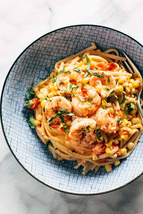 WILD-CAUGHT STREET CORN SHRIMP PASTA