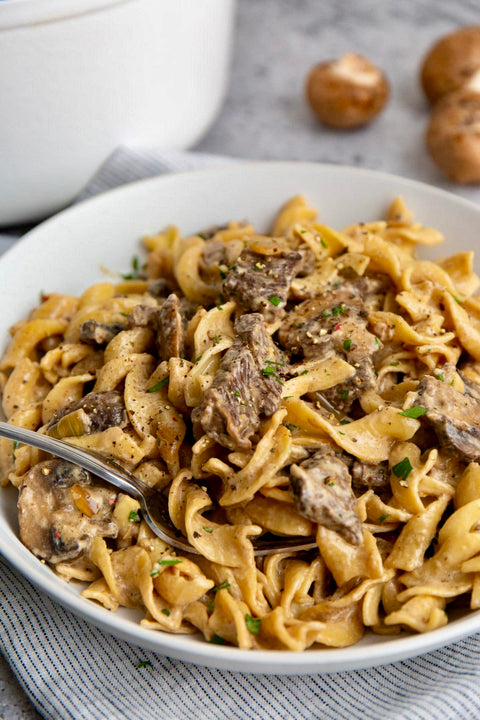 THE  EAT CLEAN GRASS-FED BEEF STROGANOFF