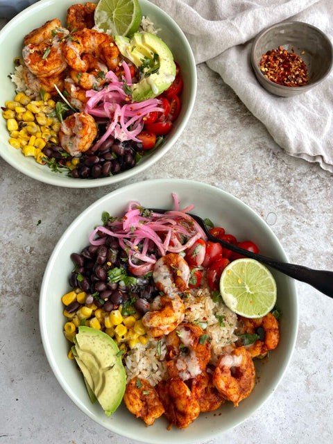 WILD-CAUGHT SHRIMP BURRITO BOWL