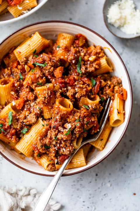 GRASS-FED RIGATONI BOLOGNESE