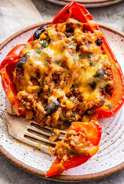 TURKEY TACO STUFFED BELL PEPPER