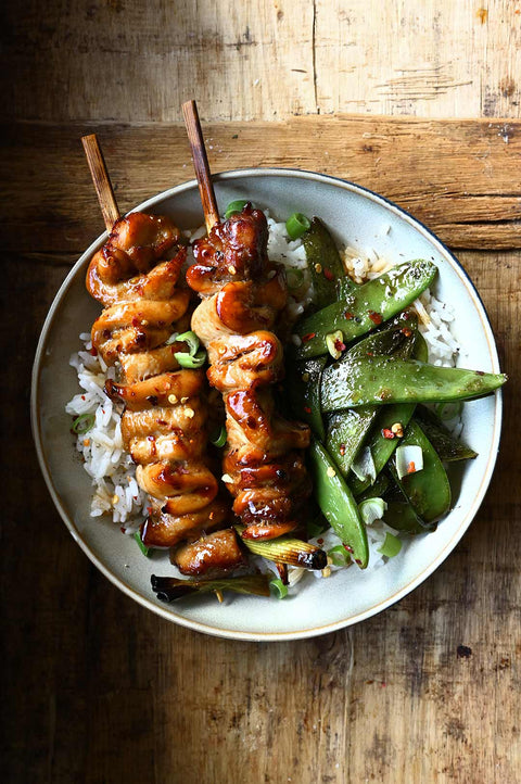 ORGANIC HONEY BOURBON CHICKEN SKEWERS