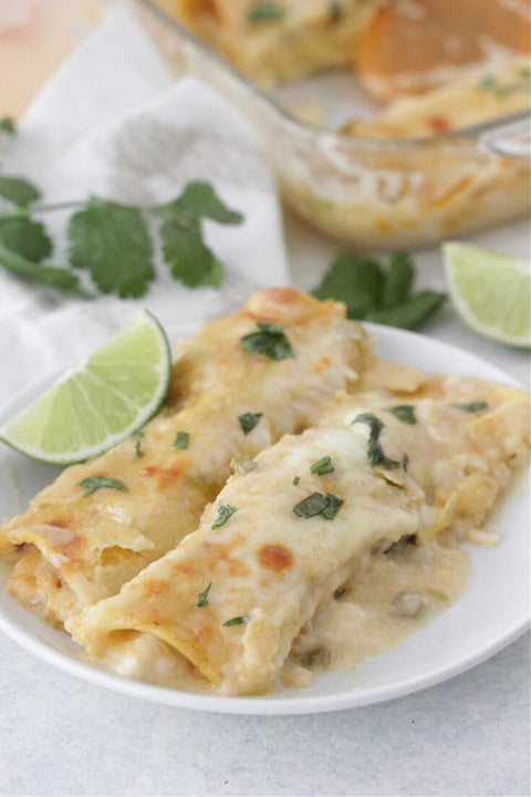 ORGANIC WHITE CHICKEN ENCHILADAS