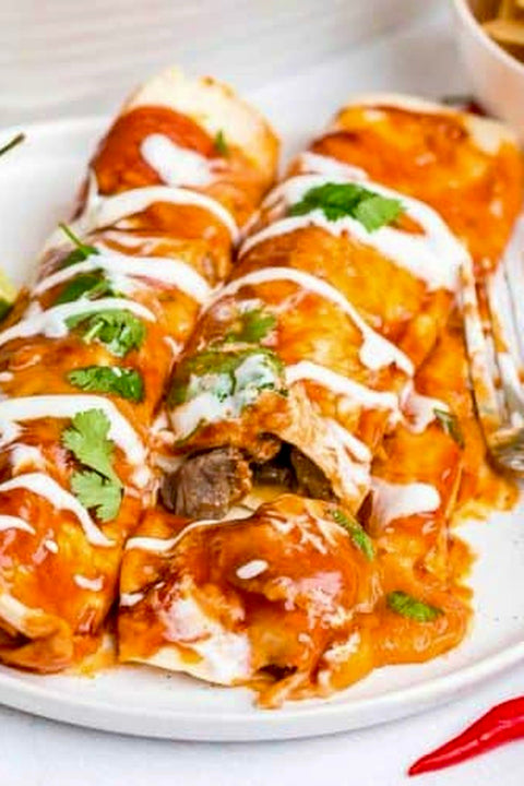 GRASS-FED CARNE ASADA ENCHILADAS