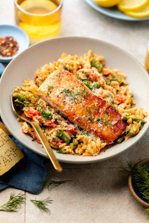 WILD-CAUGHT LEMON ORZO SALMON