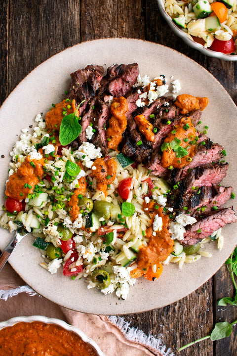 GRASS-FED MEDITERRANEAN SKIRT STEAK BOWL