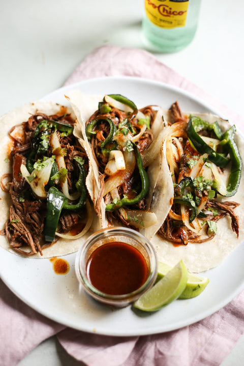 GRASS-FED BBQ BEEF TACOS