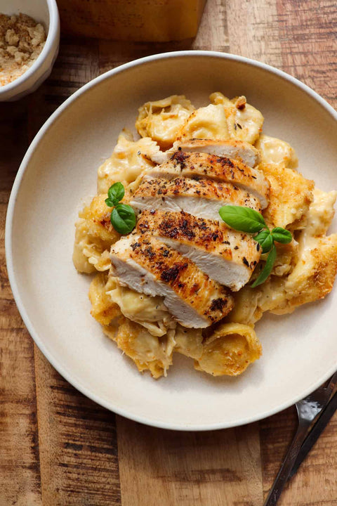 ORGANIC GRILLED CHICKEN TORTELLINI ALFREDO