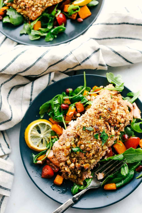 MAPLE WALNUT CRUSTED SALMON