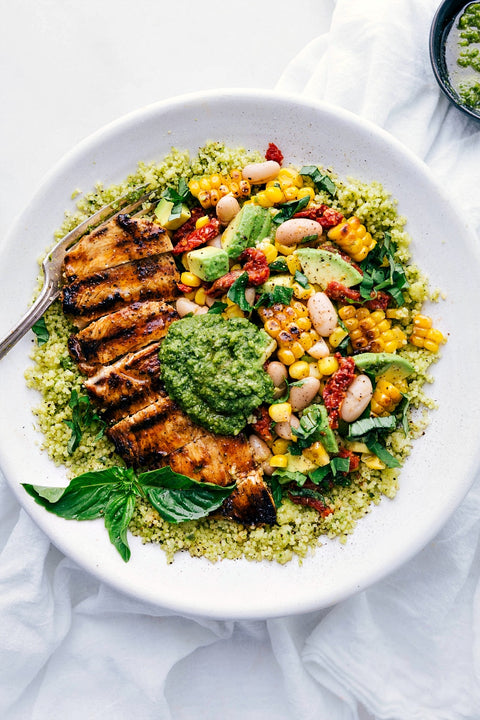 ORGANIC ANCIENT GRAIN CHICKEN PESTO BOWL