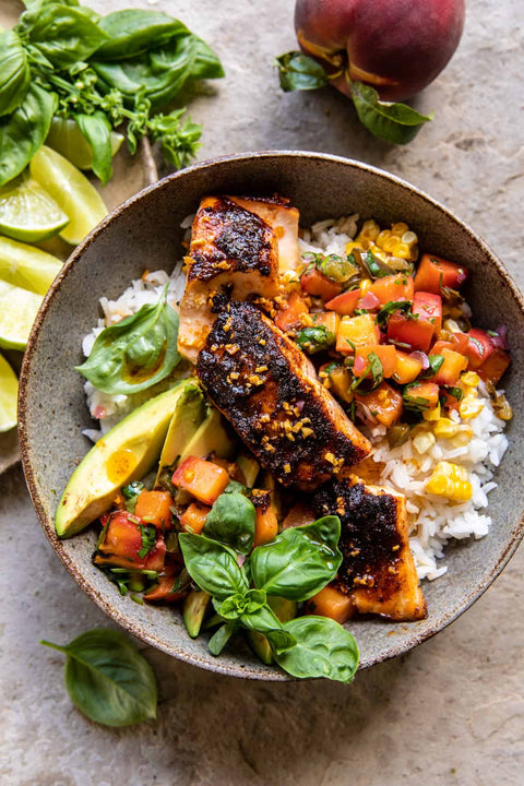 ROASTED WILD-CAUGHT BLACKENED SALMON BOWL